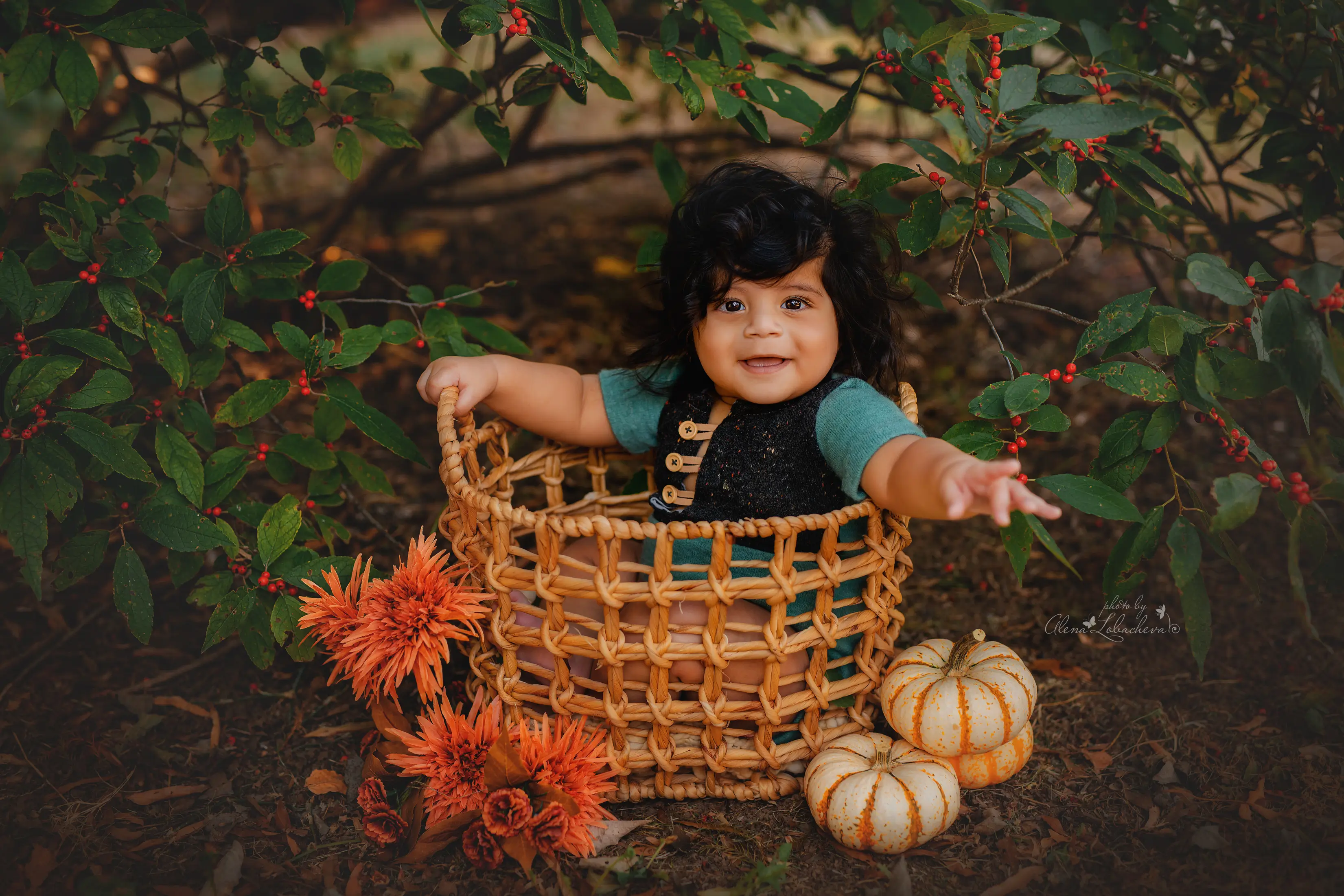 Smiling baby photographed at an expressive milestone